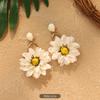 Handmade flower stud earrings - Bohemian style ear rings accessory