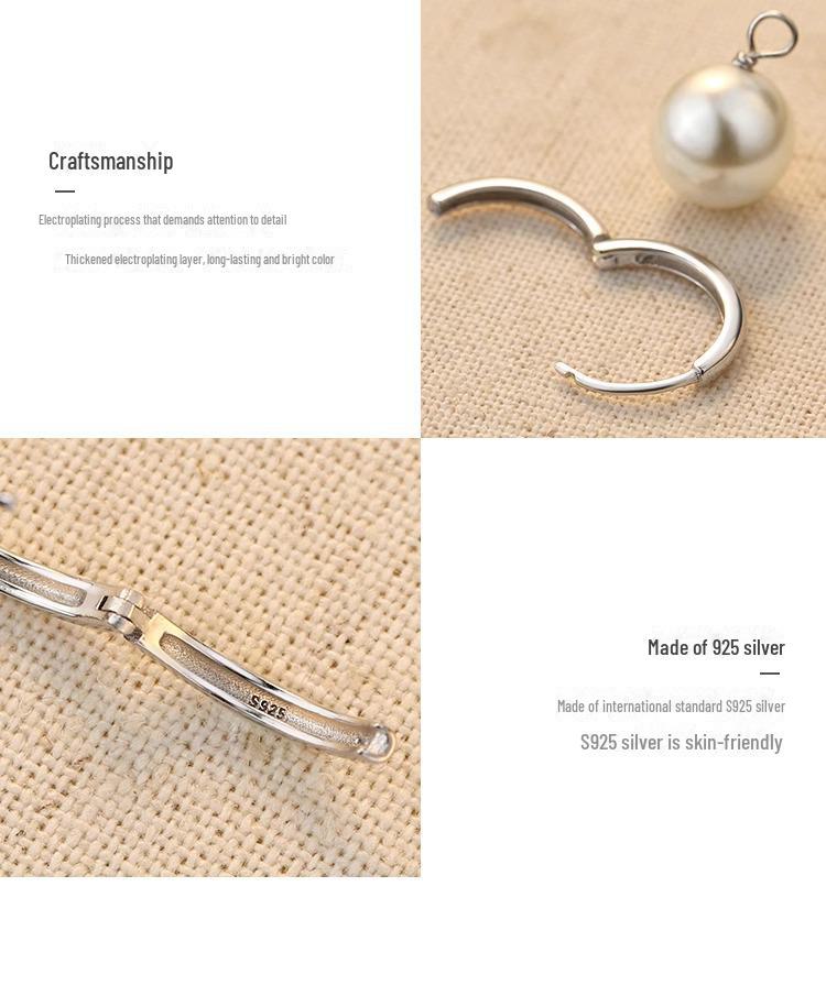 Cercei cu perle de lux noi 2023: Argint 925, design de înaltă calitate, perfect pentru toamnă/iarnă.