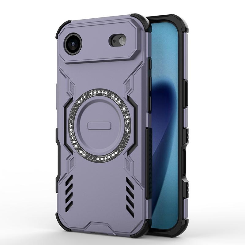 KEYSION Hollow Heat Dissipation Case for MagSafe for iPhone Air Silicone+PC Magnetic Cooling Shockproof Phone Cover for iPhone 17