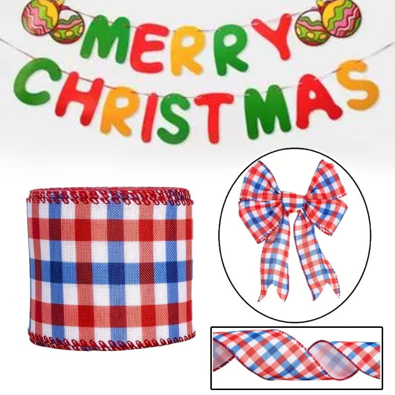 Creative American Flag Red Blue White Ribbon For Independence Day Decorations