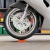 Motorcycle Wheel Cleaning Roller Stand with Steel Frame, Aluminium Rollers, Motorcycle Maintenance Stand for Tyre Cleaning and Chain Lubrication