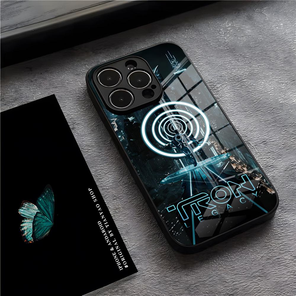 

Чехол для телефона Tron: Наследие Для IPhone 17 Pro Max 15 Pro 16 14 Plus 12 13 Mini 11 Pro Ударопрочная Стеклянная Крышка iPhone15 ProMax
