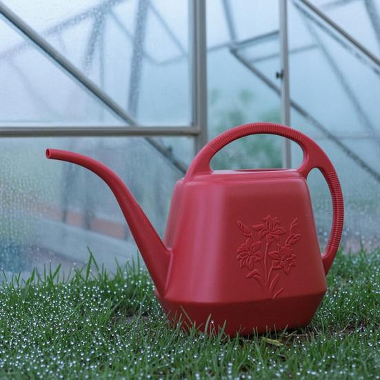4L Plastic Watering Can Long Spout Watering Can with Ergonomic Handle Houseplant Watering Pot