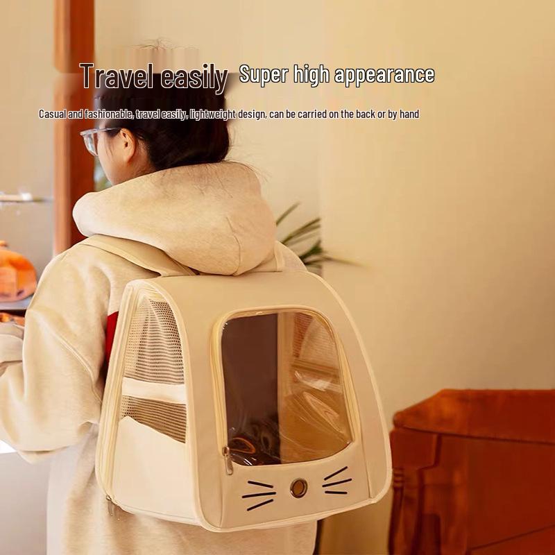 Large Capacity Portable Pet Shoulder Backpack for Cats and Dogs