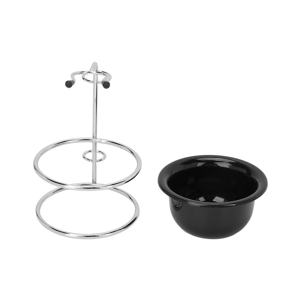 Herren Rasierbecher Bartpflege Reinigung Edelstahl Rasierbecher Ständer Rasierwerkzeug Set für Barbier