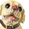 Dog Sculpture with Solar Light for Outdoor Use, Resin Figurine Garden