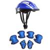 7Pcs Kids Bike Helmet Set Skateboard Knee Pads Elbow Pads Wrist Guards Adjustable Protective Gear Set for Outdoor