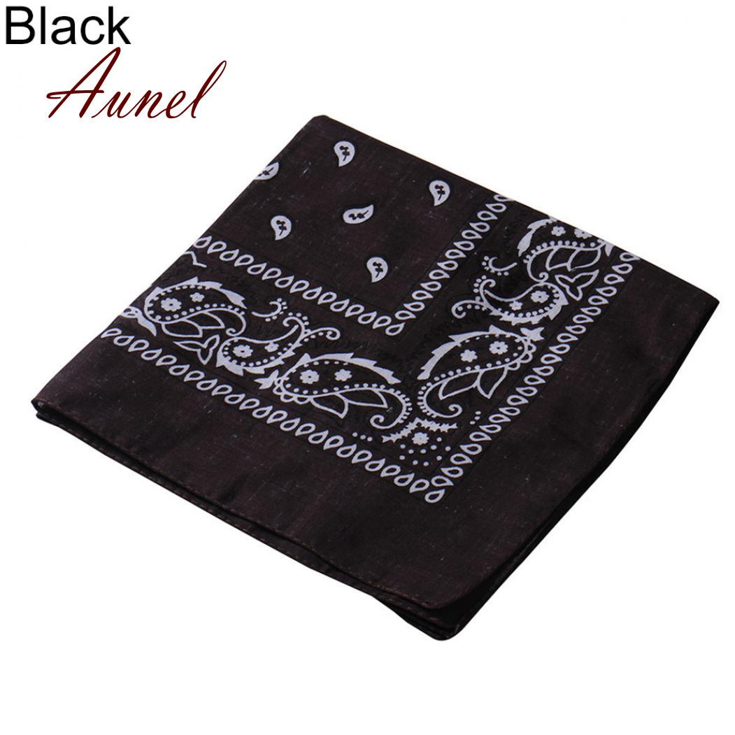 

Модная квадратная бандана с узором пейсли, повязка на голову, хлопковый шарф в стиле хип-хоп, шеи чёрный