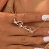 Custom Popular Butterfly Pendant Stainless Steel Jewelry Letters Name Fashion Girl Necklace