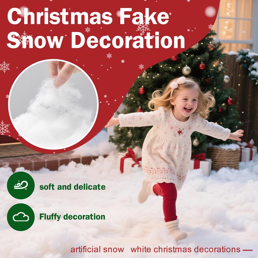 Christmas Holiday Fake Snow Decorations, Artificial Snow Christmas Tree Decorations, Winter Indoor Home Decor