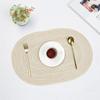 1pc Table Placemats Braided Placemats Dining Tables Natural Woven Oversized Place Mats Set Heat Resistant Pad Oval Table Mats