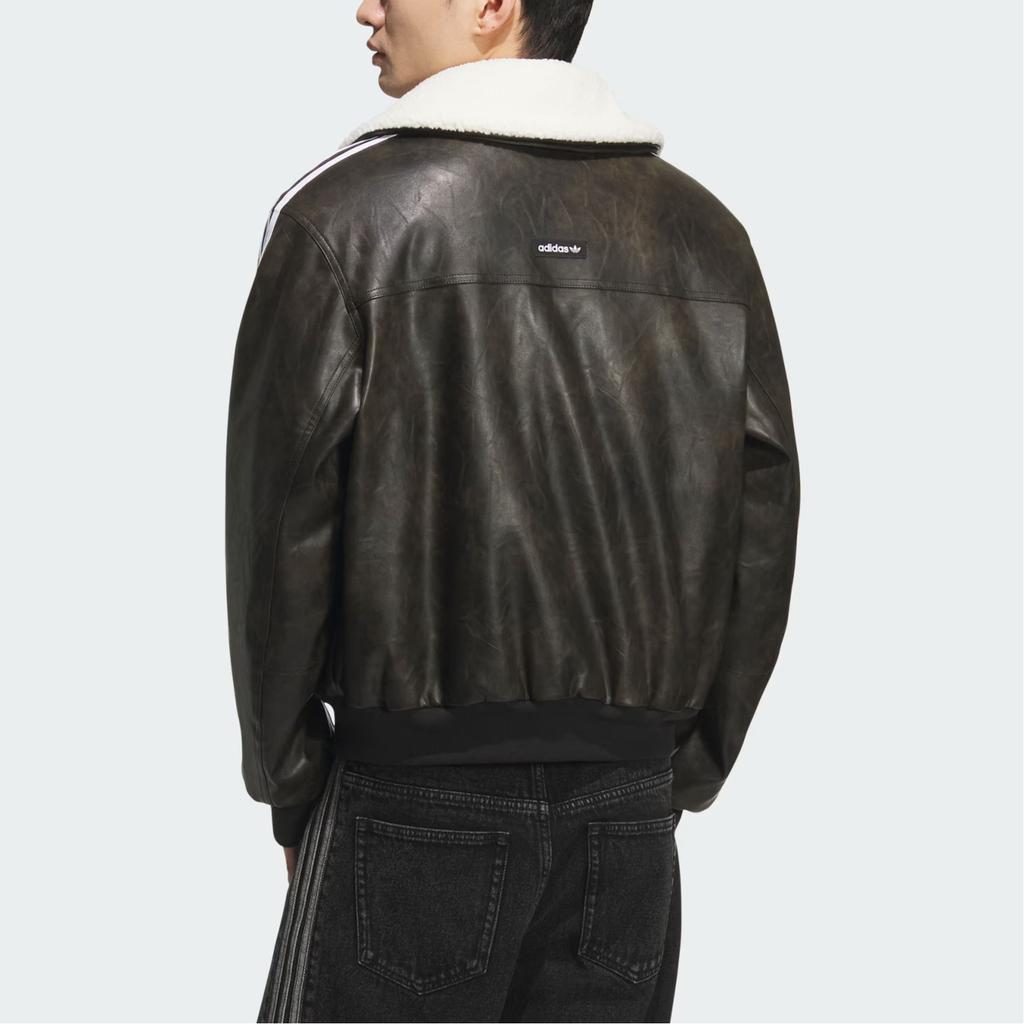 Adidas Originals FW25 PU Pad Jacket Logo Letter Three Stripes Loose Warm Sports Long Sleeve Cotton Coat Men Jacket KF3691