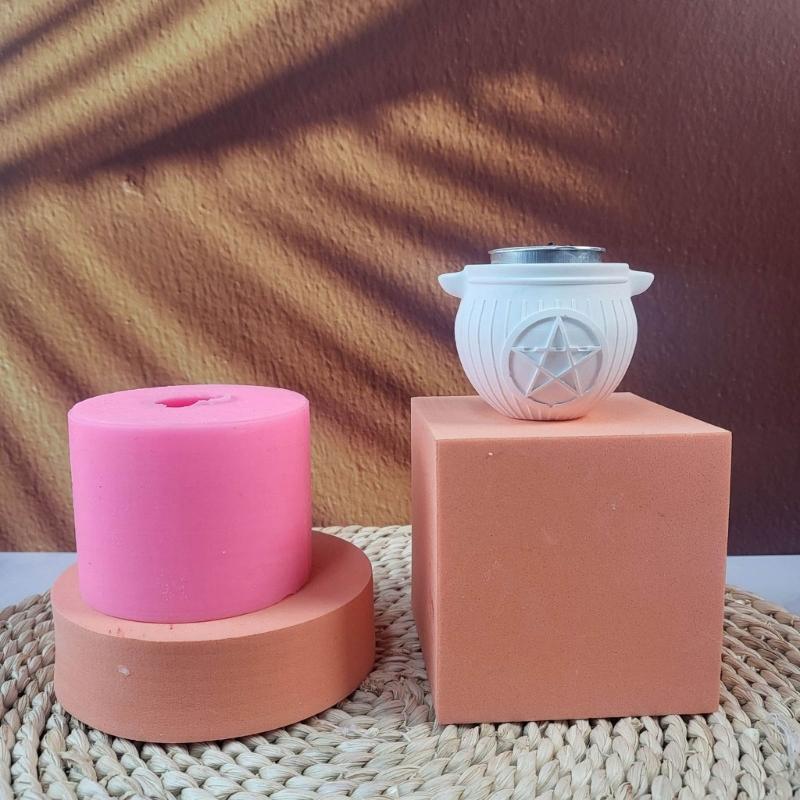 Ball Candlesticks Silicone Molds Star Candle Holder Resins Molds DIY Epoxys Castings Mould for Table Home Decorations