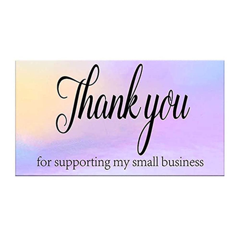 50-Pack Laser Rainbow Thank You Cards - Gift Packaging