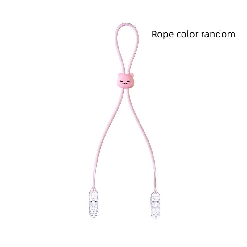 

Neck Strap Bib Clip Lanyard Hanging Neck Rope Portable Bib Towel Strap Baby розовый