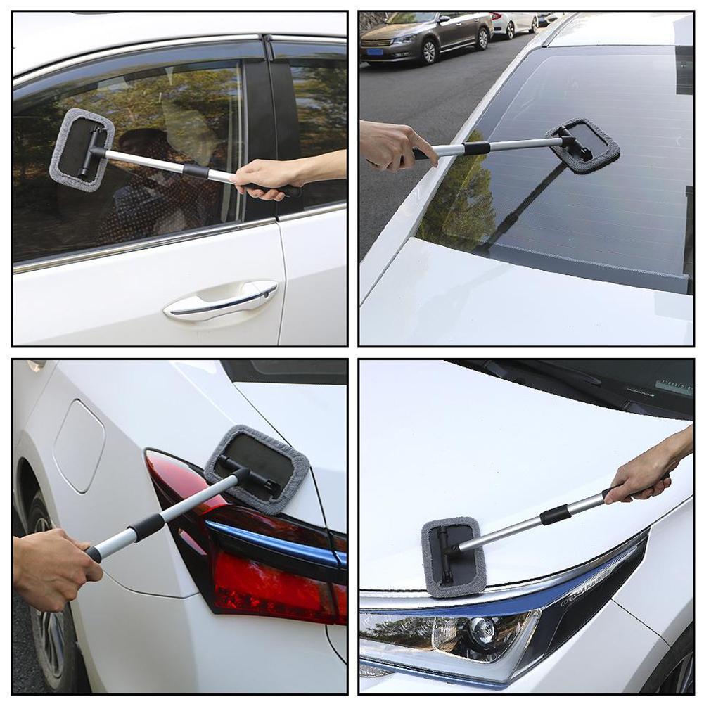 Car Windscreen Cleaner Brush Extendable Handle 180° Rotating