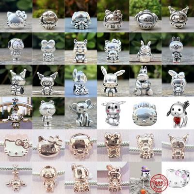 Acessórios de Joalheria Novo Pingente de Gato Animal Diy Conta Ajuste Berloques Pulseira de Cobre Original Para Mulher