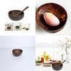 Natural Coconuts Bowl Set with Spoon Friendly Handcrafteds Tableware for Salads and Ramen X3UC