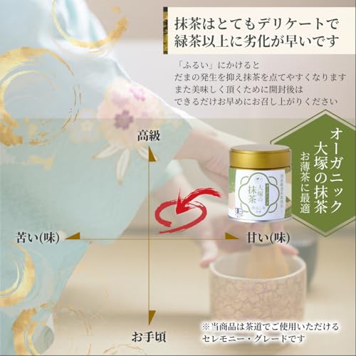 Matcha Organic Organic Domestic Luxury Founded in 1892 Otsuka's Matcha Otsuka Seicha Long-established Organic JAS Powder Powder Additive-free