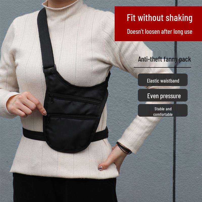 Unisex Anti-Theft Underarm Waist Bag: Close-Fitting, Invisible, Ideal for Travel, Documents, Money, and Running.