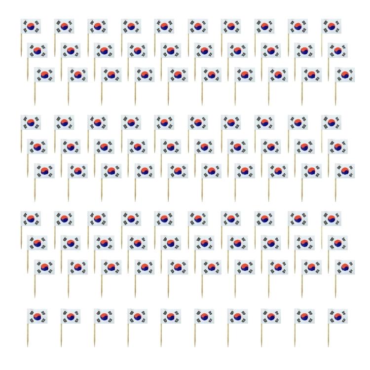 100Pcs National Flag Toothpick Cakes Picks Cupcake Top Decoration For Sweets Desserts Display And Festival Celebration