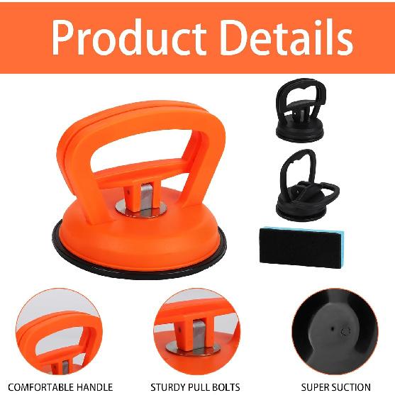 3-Pack Suction Cup Dent Puller Kit – Upgraded Dent Remover Tool Set for Car Dent Repair, Screen, Glass, Tile, Heavy Object Lifting – Paintless