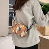 Cartoon Oxford Cloth Crossbody Bag for Women, Cute Print Square Shoulder Purse, Casual Daily Handbag CLE