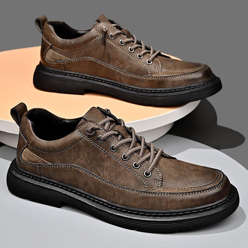 Herren Neue Frühling und Herbst Echtleder Freizeitschuhe