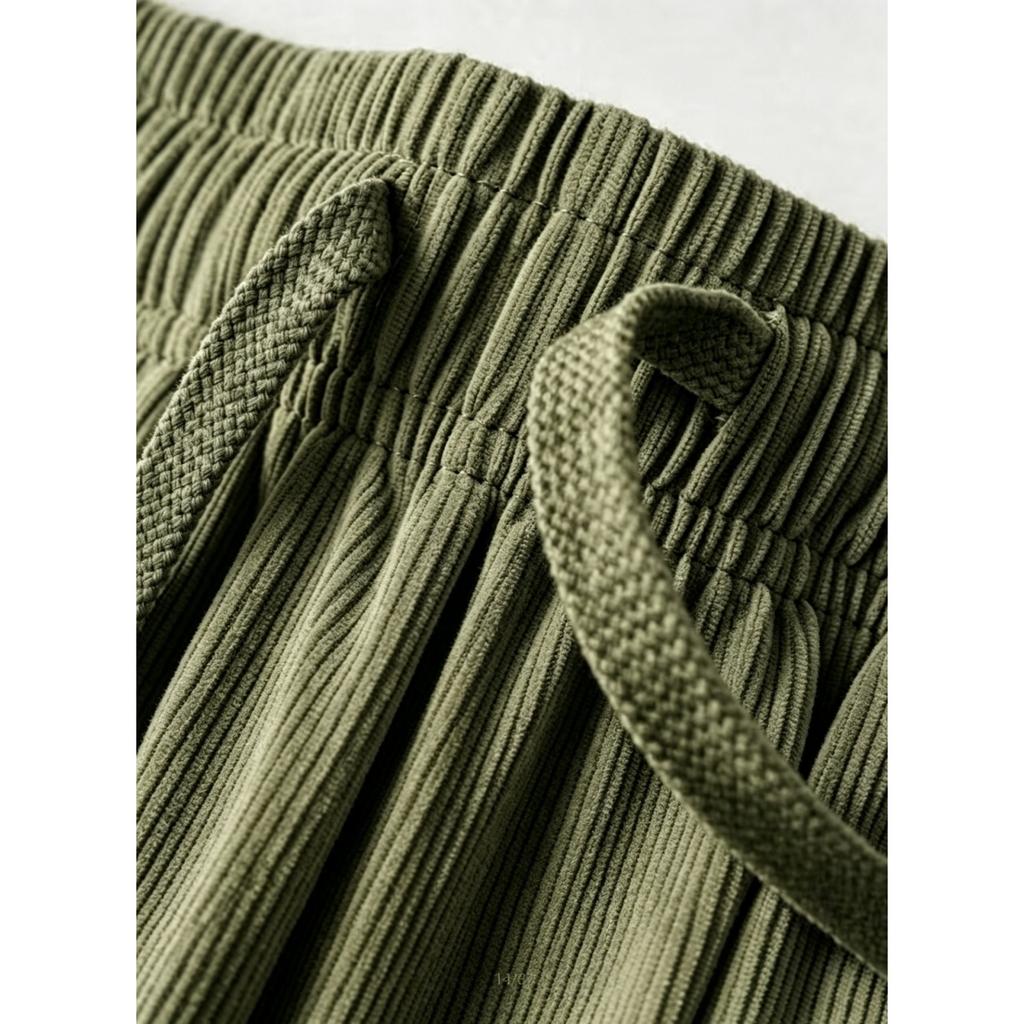 Men's Corduroy Wide Leg Pants Casual Relaxed Fit Long Trousers for Everyday Wear