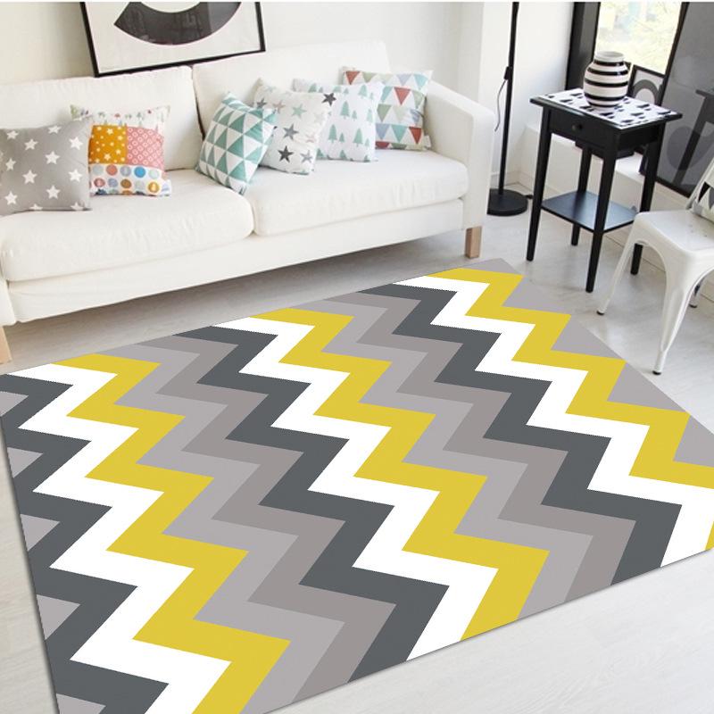 Tištěný koberec Severský obývací pokoj Ložnice Koberec k posteli Vstup do ložnice Protiskluzová podložka na podlahu Rohožka