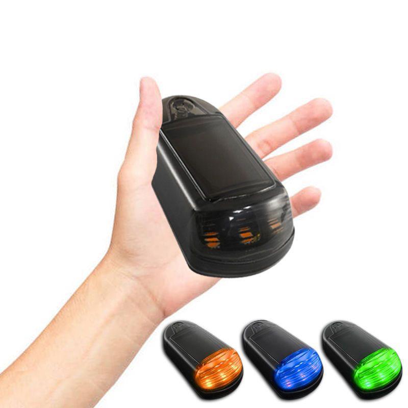 1Pc Solar Powered Car Signal Lights Truck Roof Light For Truck Solar Cab Lights Punch-Free Led Light 7 Colors Roof Lamp