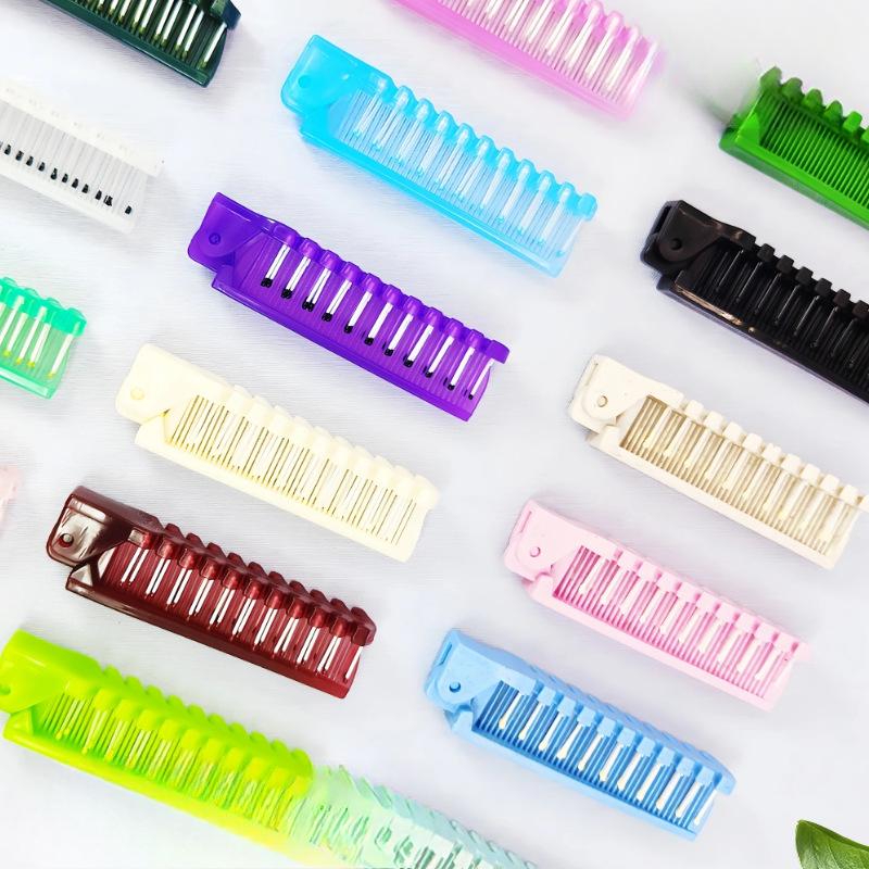 Pieptene de păr portabil pliabil 2 în 1 Pieptene de păr cu masaj pentru cap Instrumente de coafură antistatice pentru femei Instrument profesional de coafură