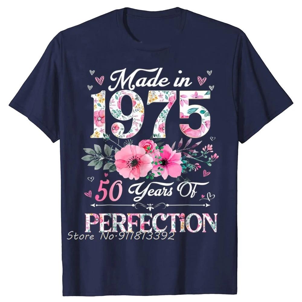 Birthday Gifts Men Women Old Vintage 1975 Party T-Shirt Men's Clothing Hip Hop Streetwear Cotton T Shirt Fashion Tshirt