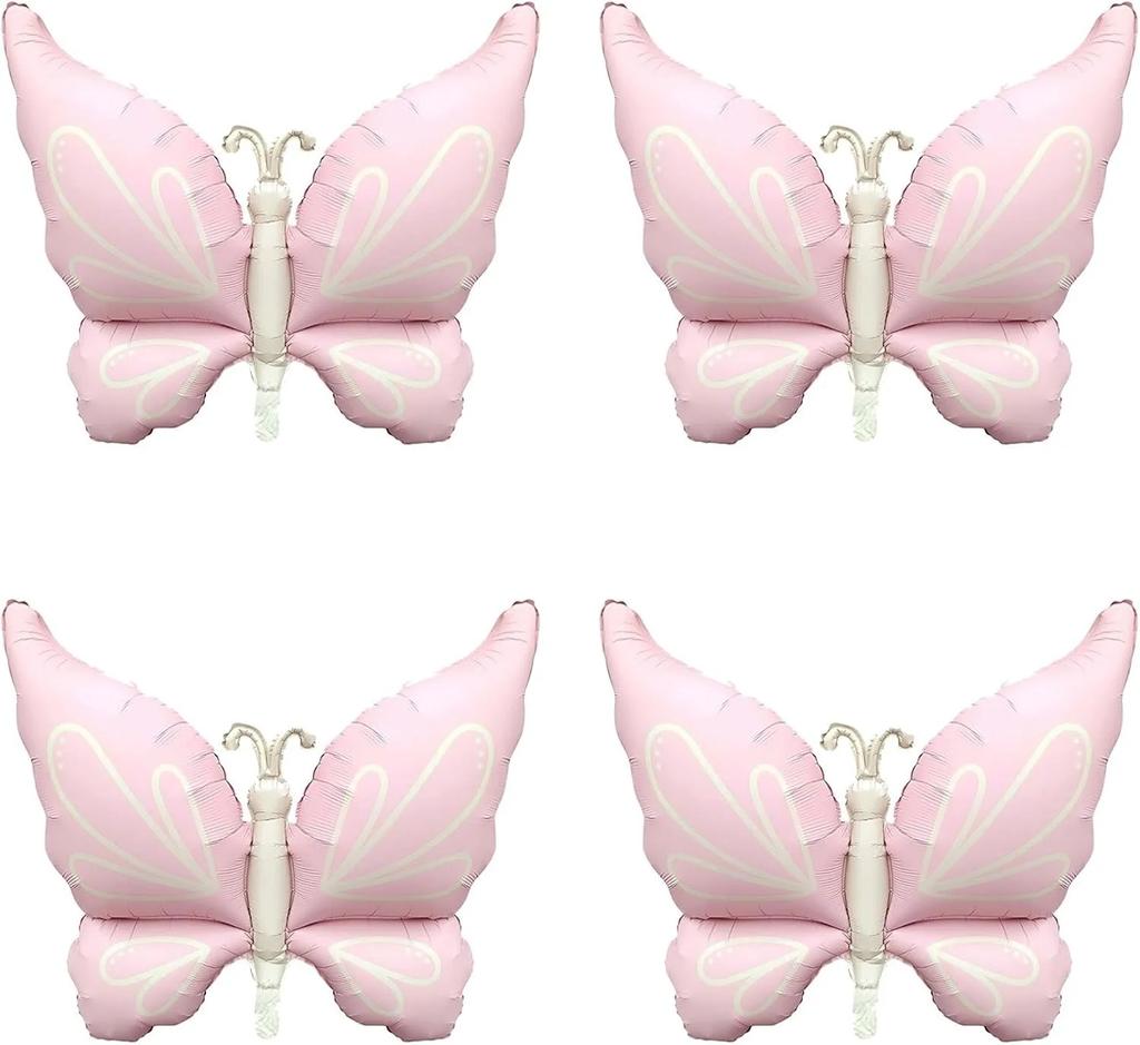4pcs/set Butterfly Foil Balloons Spring Themed Party Decorations for Birthdays, Wedding Bridal Showers, and Baby Showers Gifts