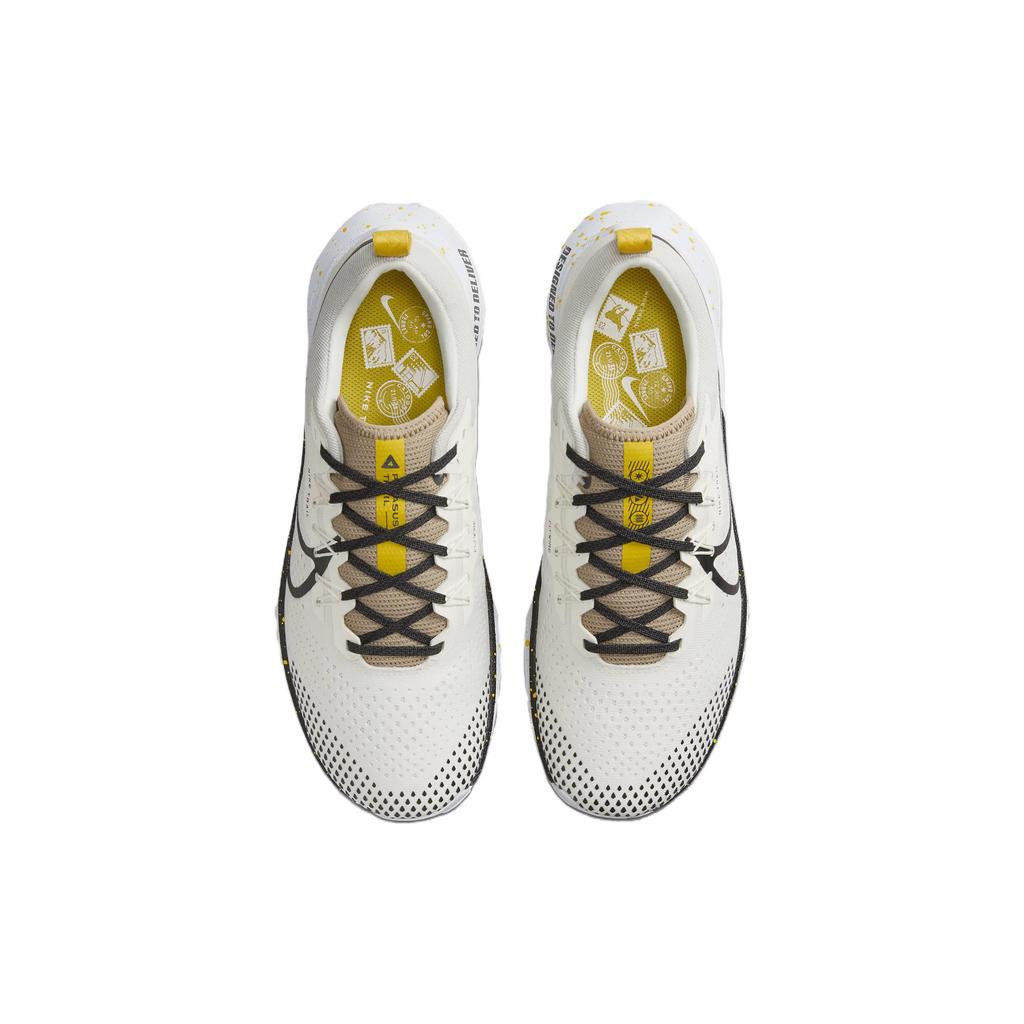 New Nike React Pegasus Trail 4 Pale Ivory Black Yellow DJ6158-100