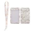 Marble Texture Phone Lanyard & Card Holder for Student/Work ID, Meal & Bus Access.
