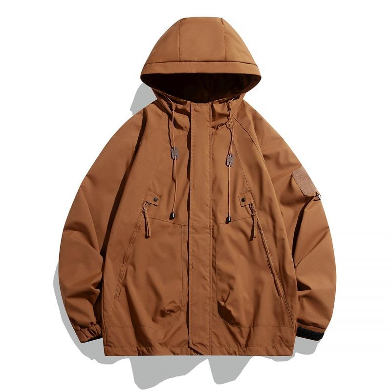 

2026 Mountain-style Loose Outdoor Windbreaker Waterproof Workwear XXXL помаранчевий