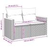 11 Piece Garden Sofa Set with Cushions Black Poly Rattan