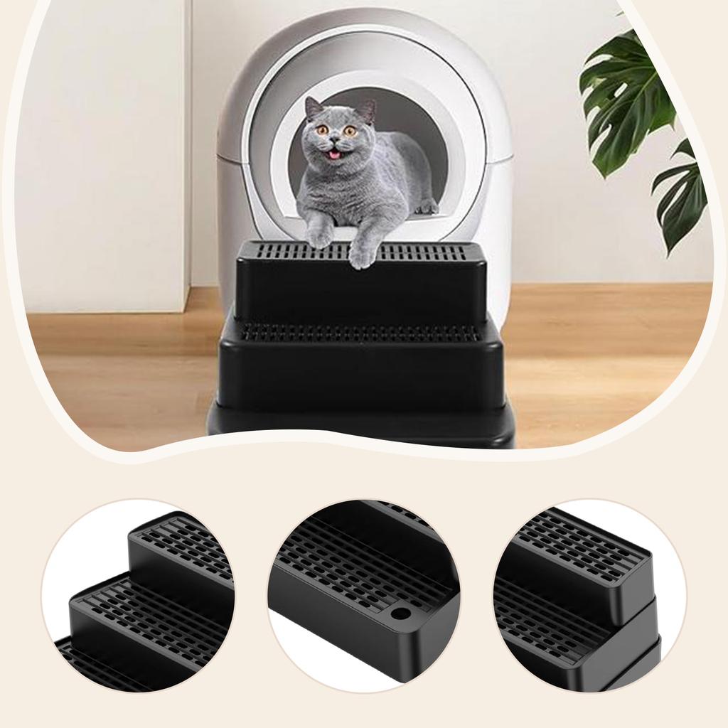 Automatic Cat Litter Box Ramp Mat Washable Footboard for Indoor Elderly Cats Ramp for Automatic Cat Litter Box Non Slip Feet
