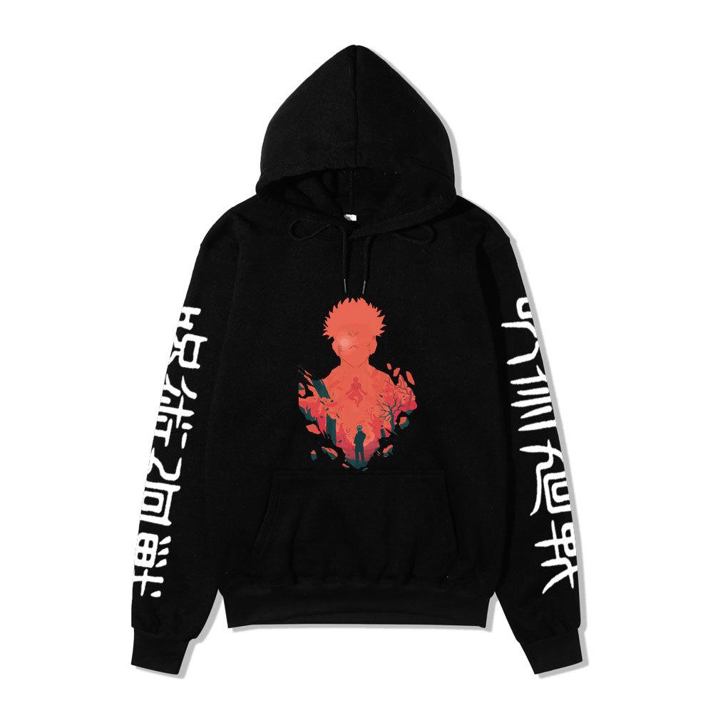 Jujutsu Kaisen Satoru Gojo Anime Graphic Hoodie Unisex Winter Fleece Lined Warm Hooded Sweatshirt Men Women Daily Casual