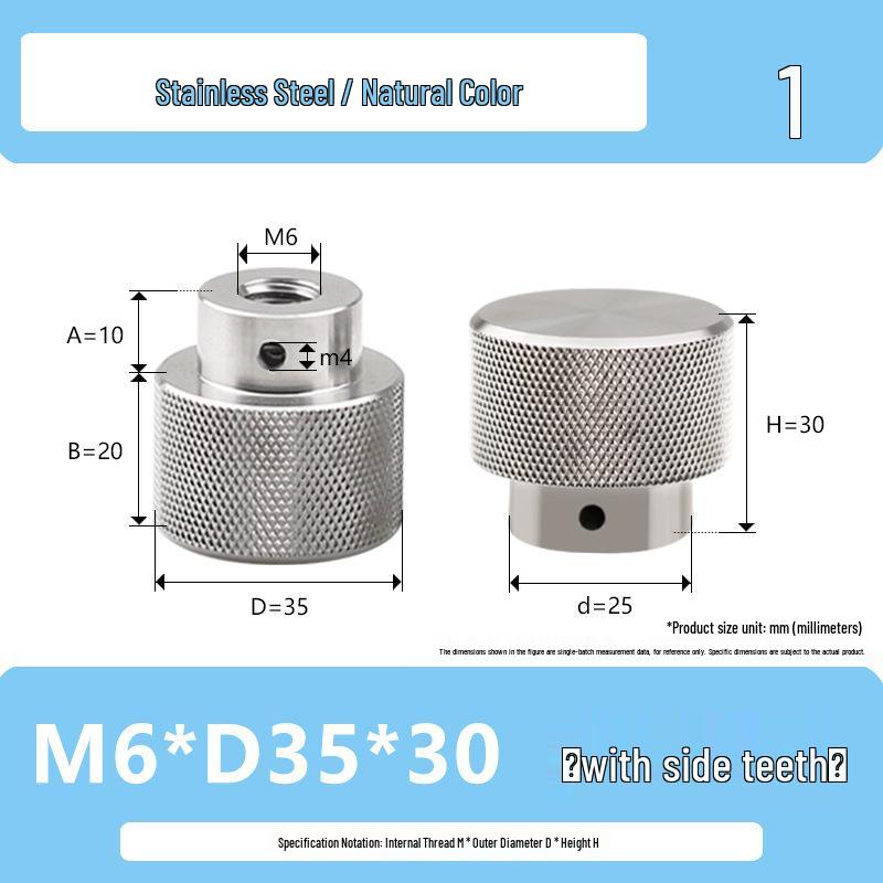Hongkangming Stainless Steel Knurled Hand-Twist Nut for M3-M12.