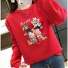 LABUBU pattern printed sweatshirt ladies casual fashion long-sleeved round neck top