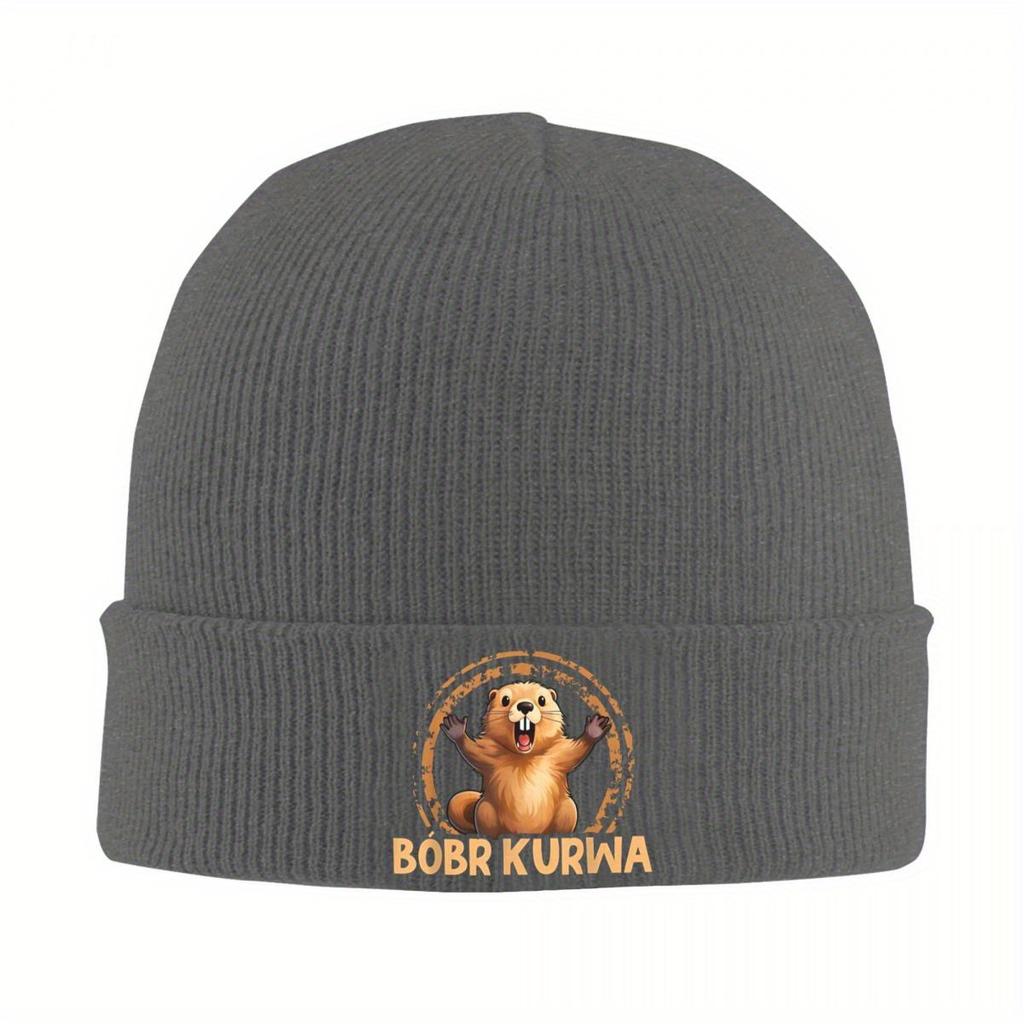Bobr Kurwa Beaver Knitted Hat Women's Men's Beanies Autumn Winter Hat Bober Casual Cap