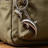 Keychain Pendant Zinc Alloy Dolphin Design Key Chain Easy To Hang Electroplated Metal Key Ring Backpack Car Accessory