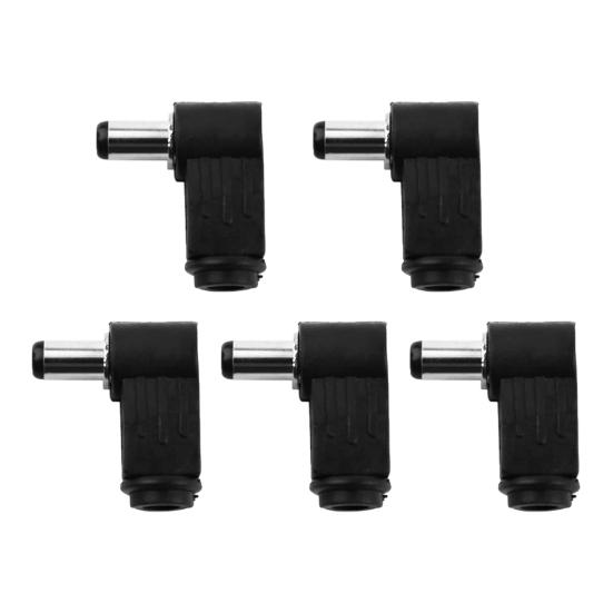 

5 шт. Адаптер питания постоянного тока Угол 90 градусов 5,5 мм x 2,5 мм Штекер на 5,5 мм x A