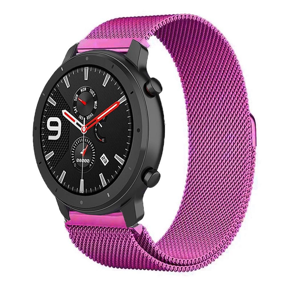 20mm 22mm Magnetic Milanese Strap for Amazfit Active 2/GTS 4 3 mini/GTR 47mm Metal Wristband for Amazfit Balance 2 1/Bip 6 Belt