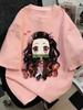 Plus Size Summer Demon Slayer Anime Printed Unisex Women Tshirt Casual Parent Child Tops Fashion Harajuku StyleY2K Street Wear