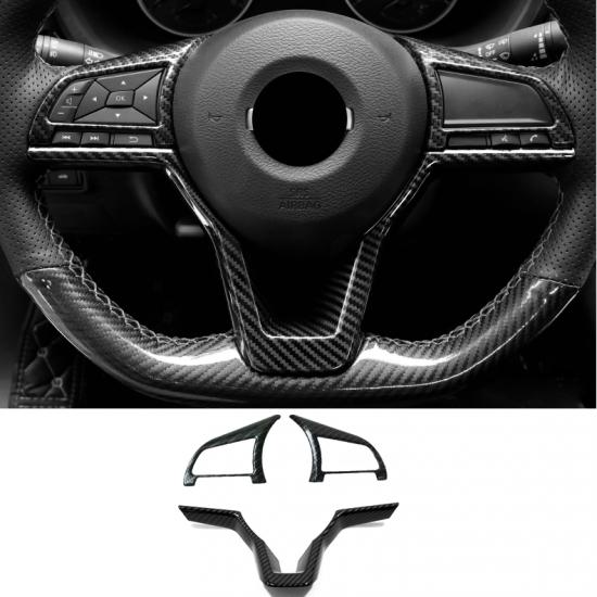 For Nissan Teana Altima 19-2020 Carbon Fiber Interior Steering Wheel Cover Trim