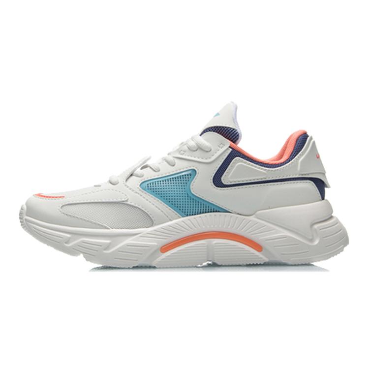 New LiNing Cushioning Anti Slip And Wear Resistant Low Top Running Shoes Women's Mist White ARHQ108-4