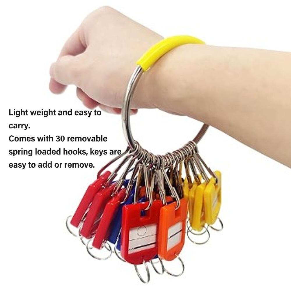 

30pcs Iron Split Ring Key Organizer Portable Key Labels Multi Keys Holder Key Identifiers Houses